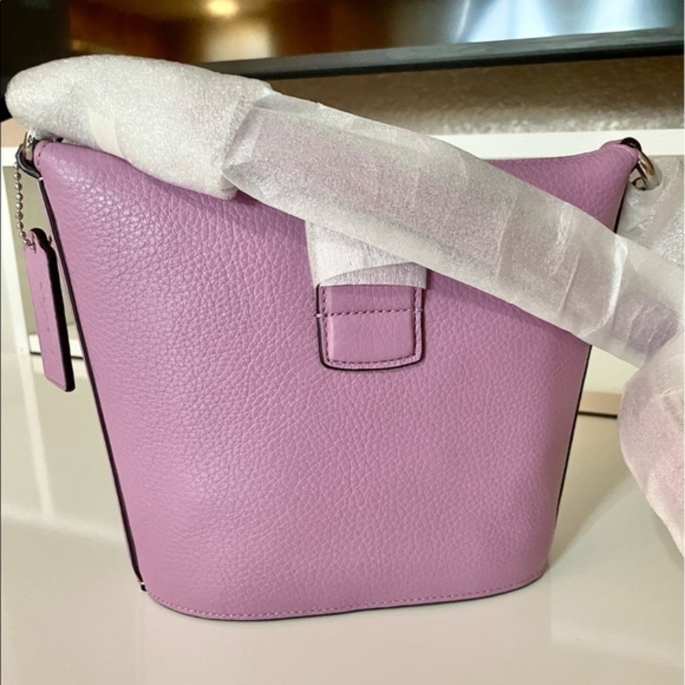 🤍🌸NEW🌸Coach Addie XB Leather/Crossbody bag/satchel/small/chic/Lavender color - Picture 3 of 9